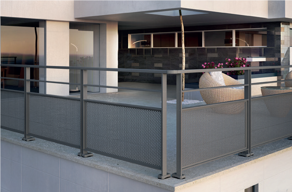 MyGardenAlu img garde-corps Mod. ODYSEE TÔLE PERFOREE MyGardenAlu img garde-corps Mod. ODYSEE TÔLE PERFOREE